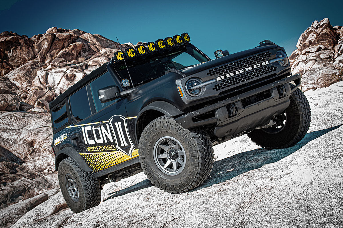 2021-2023 Bronco Sasquatch 2-3 Inch Lift Suspension System Tubular UCA Heavy Rate Rear Spring Icon Vehicle Dynamics