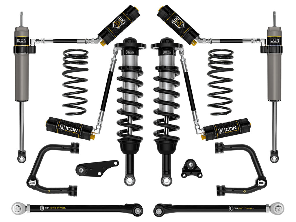 2024-2025 Toyota Tacoma 1.25-3 Inch Lift Stage 8 Suspension System Tubular Overland Rear Springs Icon Vehicle Dynamics