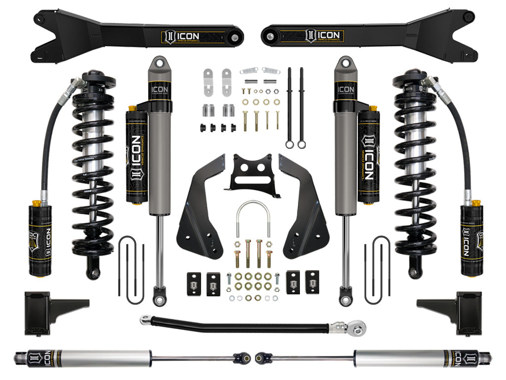 05-07 Ford F250/F350 4-5.5 Inch Stage 5 Coilover Conversion System W Radius Arm Icon Vehicle Dynamics