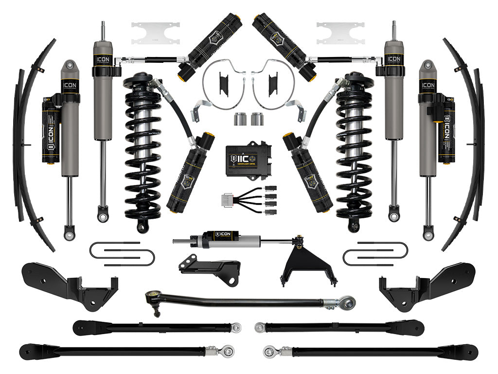 2023-2025 Ford F-250/F-350 Super Duty 4WD 4-5.5 Inch Lift Stage 9 Coilover Conversion System W/ Expansion Packs Icon Vehicle Dynamics