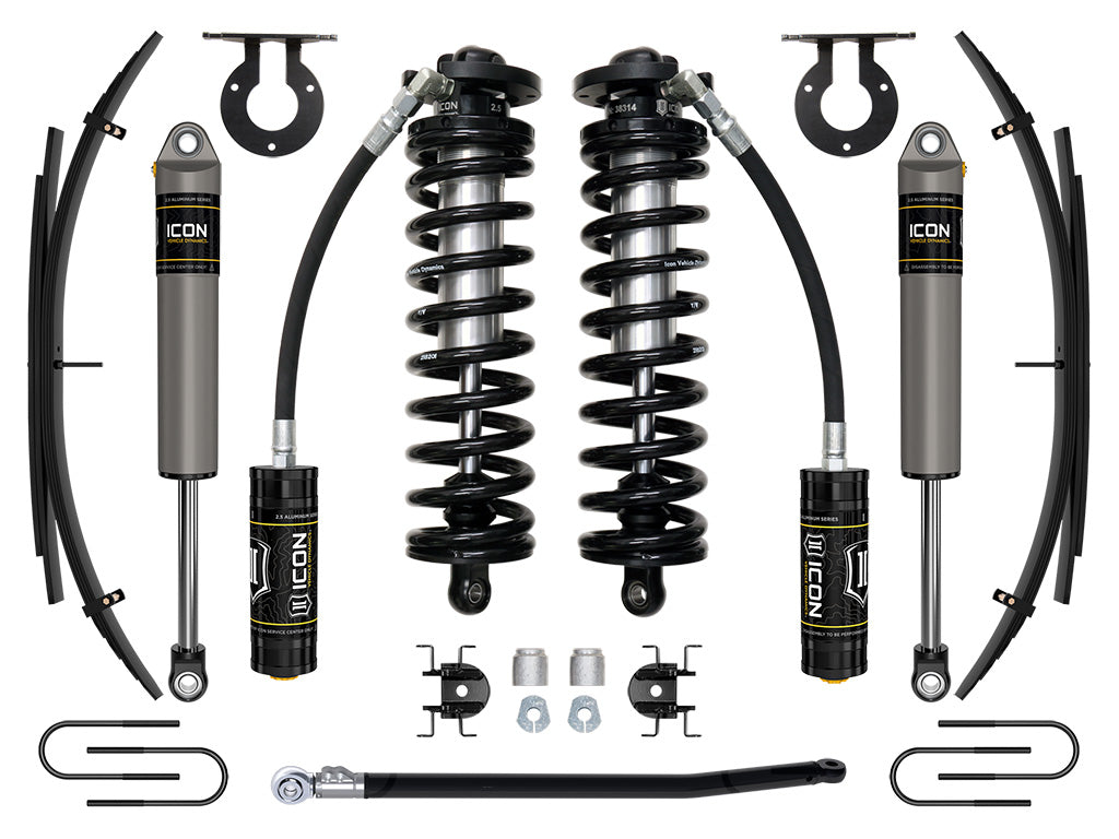 08-10 Ford F250/F350 2.5-3 Inch Lift Stage 2 Coilover System W/ Leaf Springs Icon Vehicle Dynamics