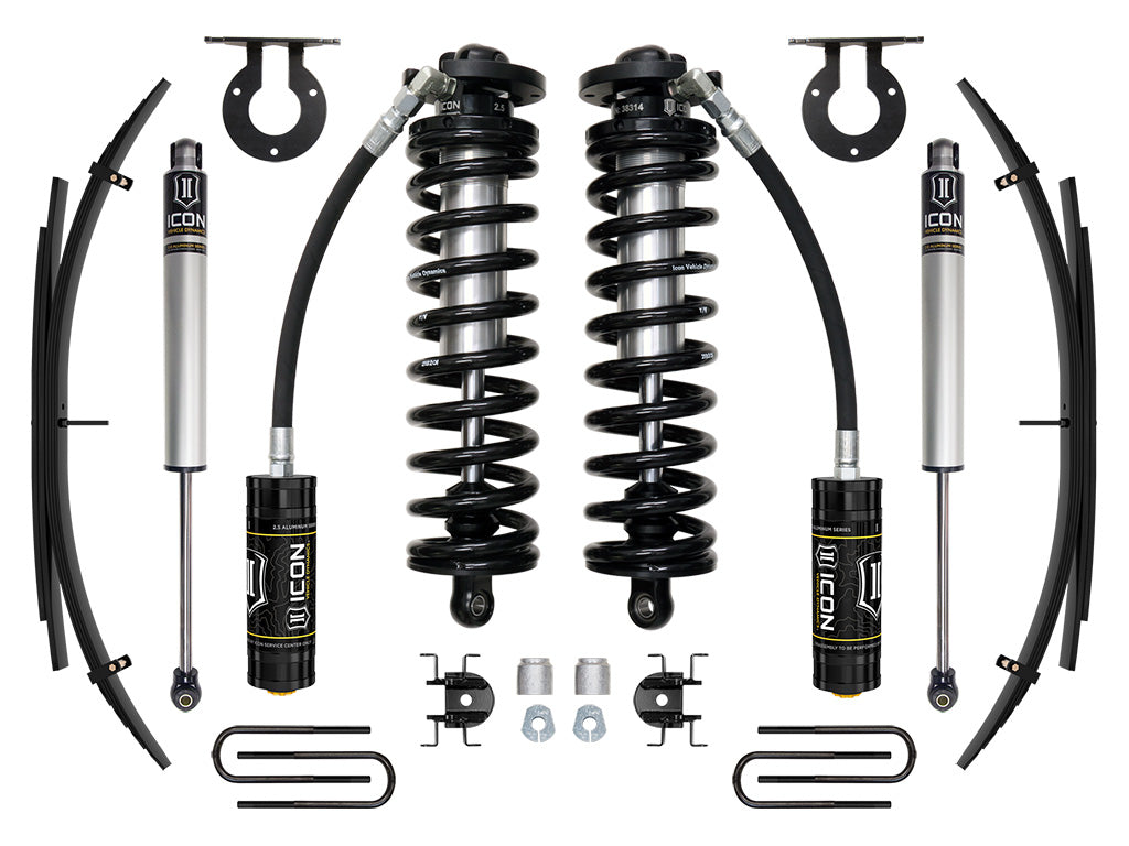 11-16 Ford F250/F350 2.5-3 Inch Lift Stage 1 Coilover System W/ Leaf Springs Icon Vehicle Dynamics