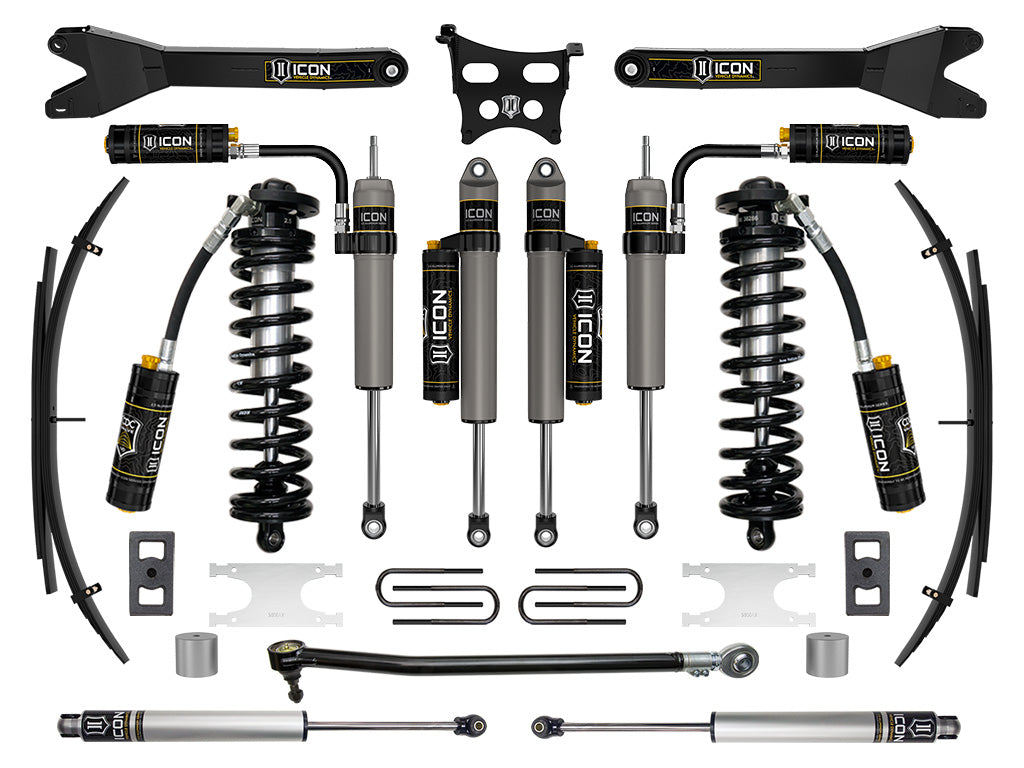 2023-2025 Ford F-250/F-350 Super Duty 4WD 2.5-3 Inch Lift Stage 5 Coilover Conversion System With Radius Arms And Expansion Packs Icon Vehicle Dynamics