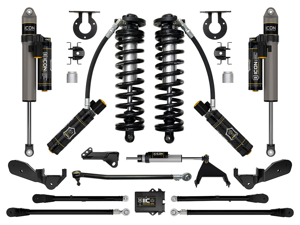 2023-2025 Ford F-250/F-350 Super Duty 4WD 2.5-3 Inch Lift Stage 6 Coilover Conversion System With 4-Link Icon Vehicle Dynamics