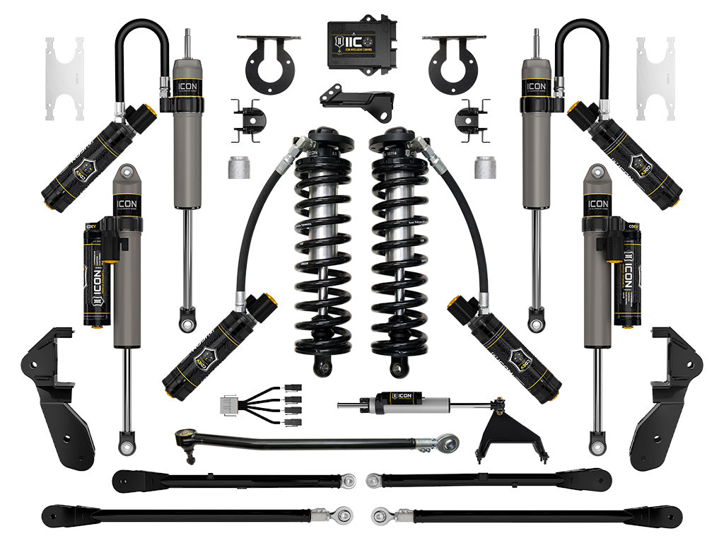 2023-2025 Ford F-250/F-350 Super Duty 4WD 2.5-3 Inch Lift Stage 7 Coilover Conversion System With 4-Link Icon Vehicle Dynamics