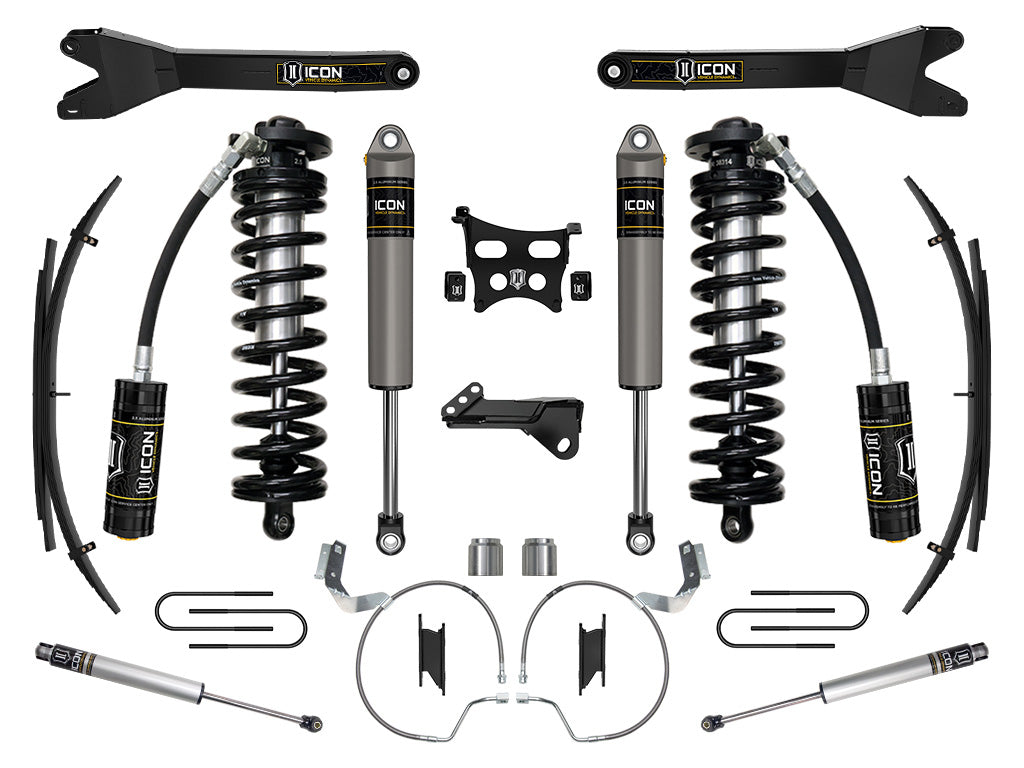 2023-2025 Ford F-250/F-350 Super Duty 4WD 4-5.5 Inch Lift Stage 3 Coilover Conversion System W/ Radius Arms & Expansion Packs Icon Vehicle Dynamics