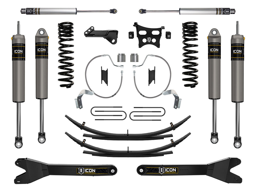 2023-2025 Ford F-250/F-350 Super Duty 4WD Diesel 4.5 Inch Lift Stage 3 Suspension System W/ Radius Arms & Expansion Packs Icon Vehicle Dynamics