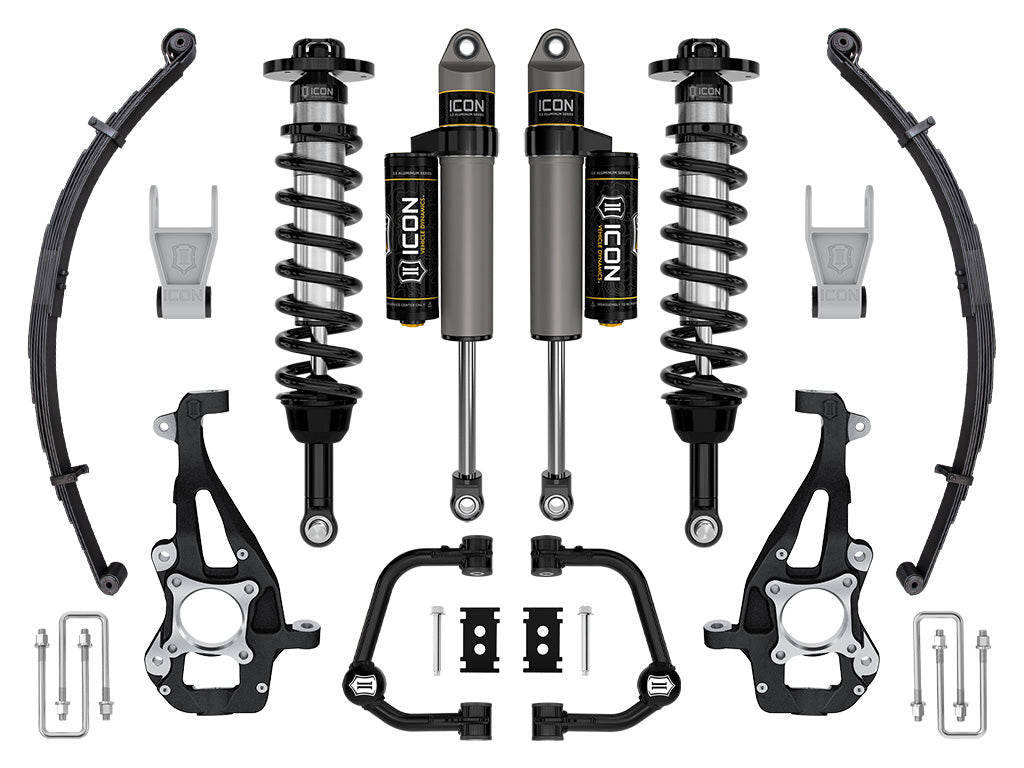 2021-2024 Ford F-150 4WD 3.5-4.5 Inch Lift Stage 2 Suspension System Tubular W/ Leaf Packs Icon Vehicle Dynamics