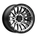 KM542 17X9 5X5.0 S-BLK MACH -12MM