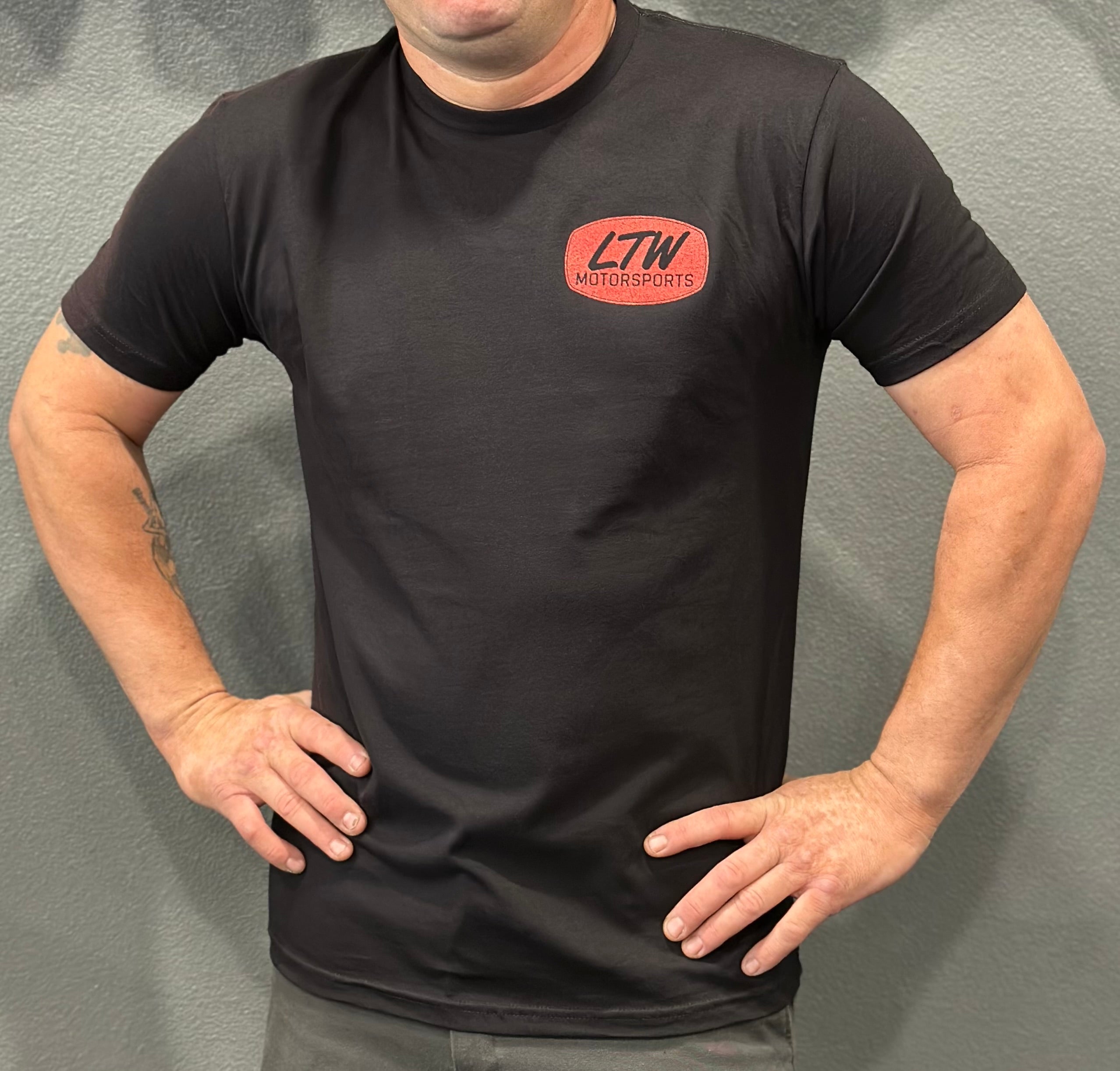LTW Black w/ Red Logo Shirt-LTW Motorsports