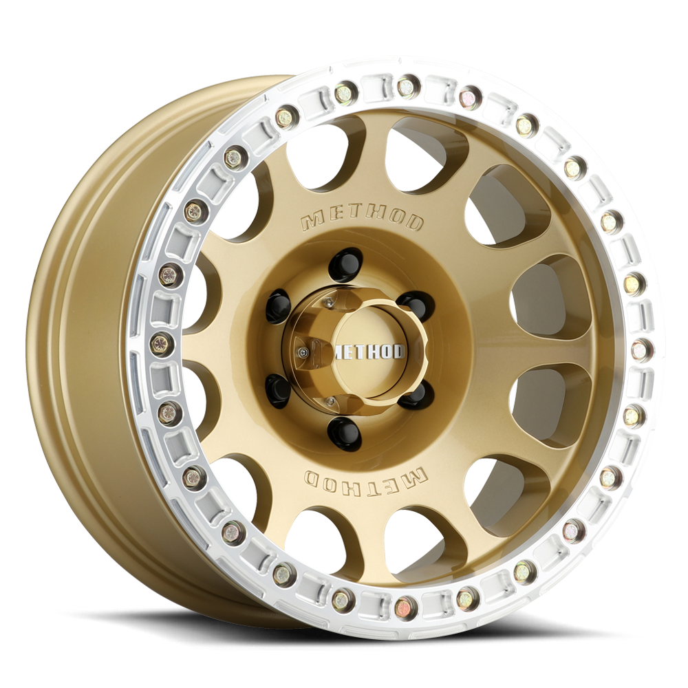 Aluminum Wheels 17x9 Beadlock MR105 Gold GD Method