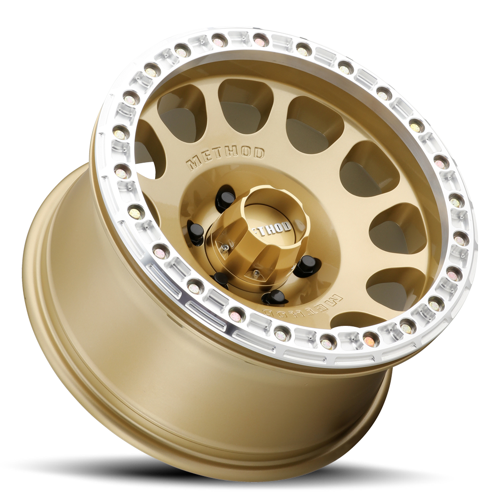 Aluminum Wheels 17x9 Beadlock MR105 Gold GD Method