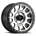 Aluminum Wheels 16x8 NV MR305 Black BM Machined Face-Black Street Loc Method
