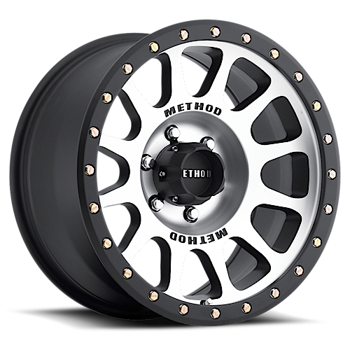 Aluminum Wheels 16x8 NV MR305 Black BM Machined Face-Black Street Loc Method