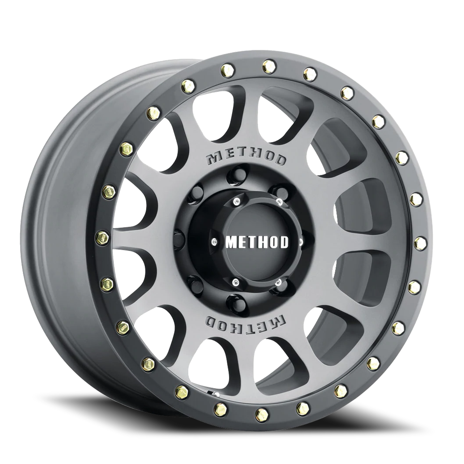 Aluminum Wheels 17x8.5 NV MR305 Titanium TT Matte Black Lip Method