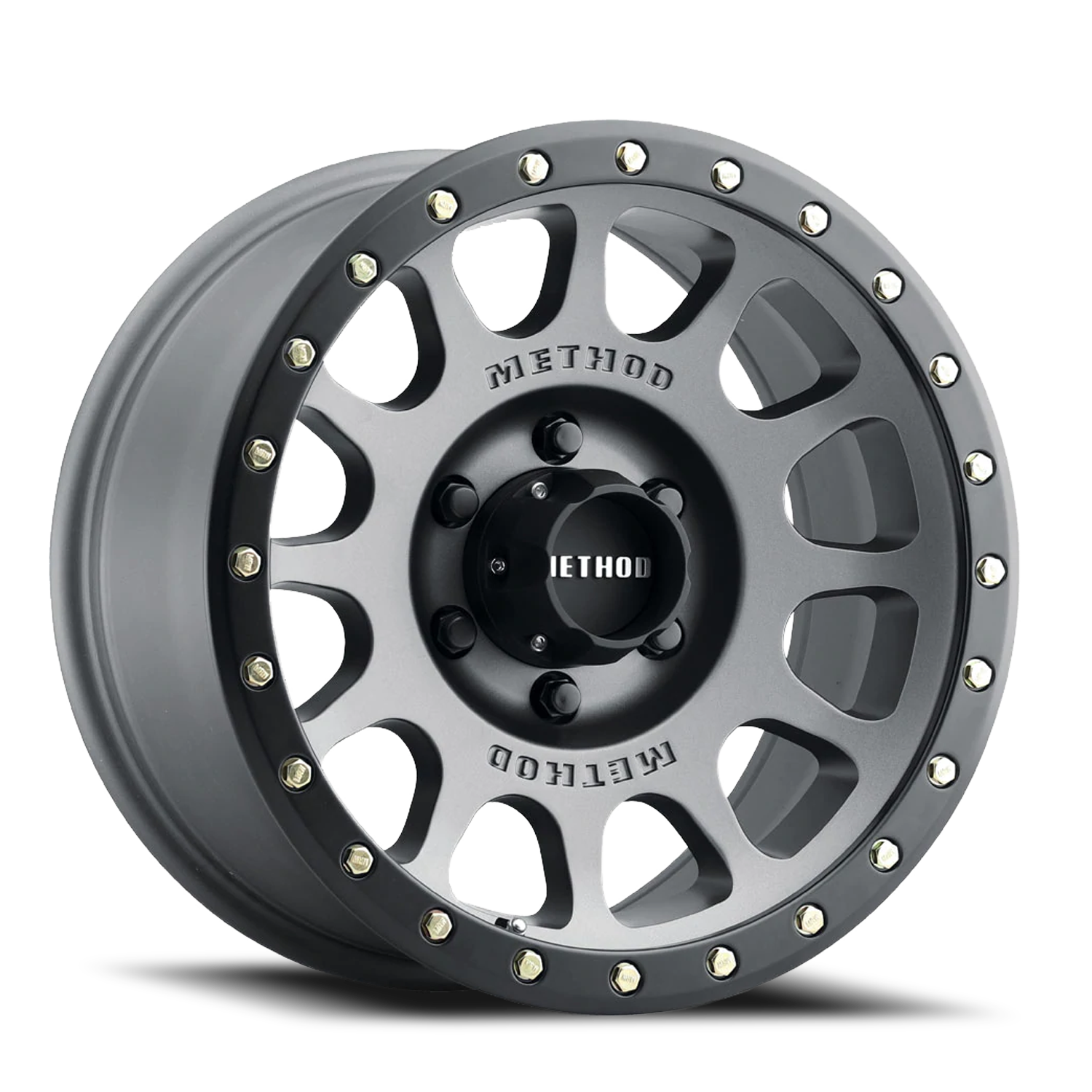 Aluminum Wheels 18x9 NV MR305 Titanium TT Matte Black Lip Method