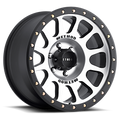 Aluminum Wheels 18x9 NV MR305 Black BM Machined Face-Black Street Loc Method