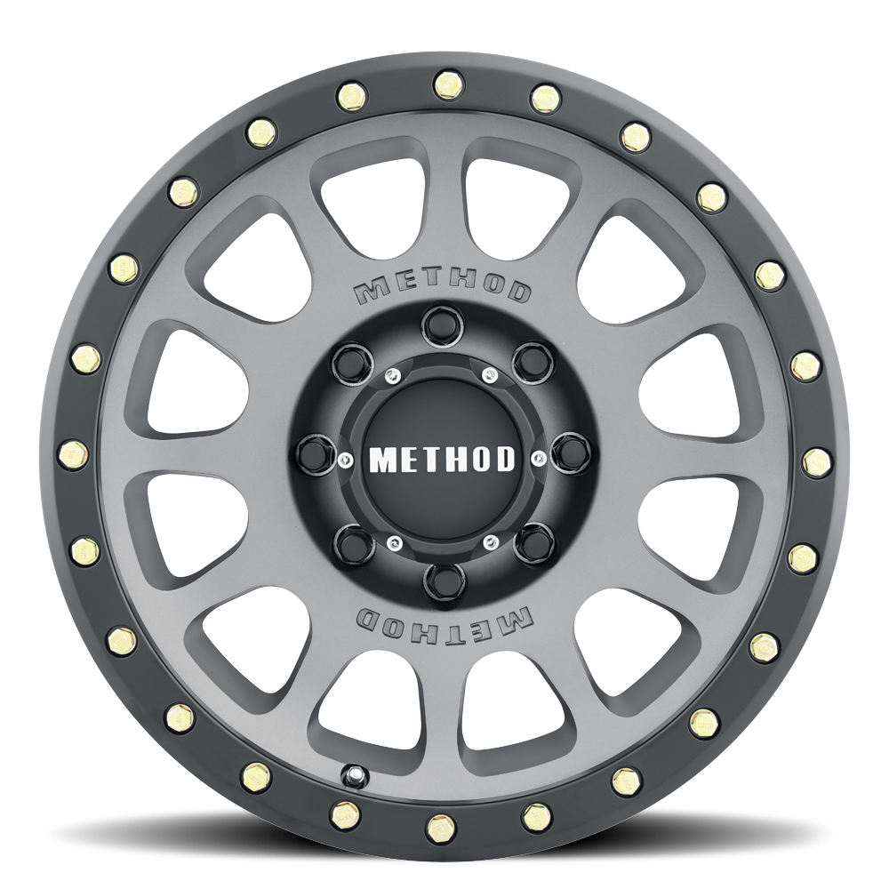 Aluminum Wheels 18x9 NV MR305 Titanium TT Matte Black Lip Method