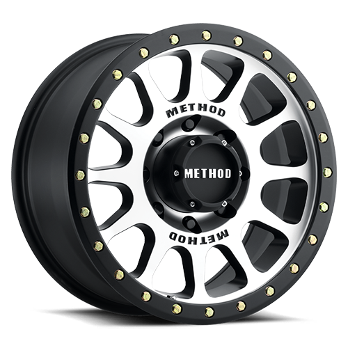 Aluminum Wheels 18x9 NV MR305 Black BM Machined Face-Black Street Loc Method