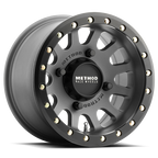 Aluminum Wheels 15x7 MR401 Beadlock UTV Titanium GY Matte Black Ring Method