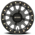 Aluminum Wheels 15x7 MR401 Beadlock UTV Titanium GY Matte Black Ring Method