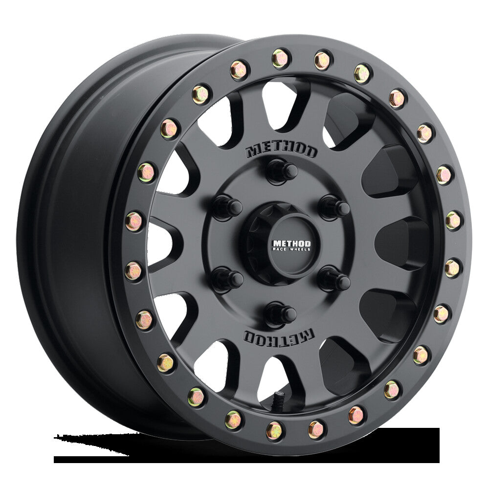MR401 UTV Beadlock, 15x7, 5+2/+38mm Offset, 6x5.5, 81.8mm Centerbore, Matte Black, w/ BH-H24100, Method Race Wheels