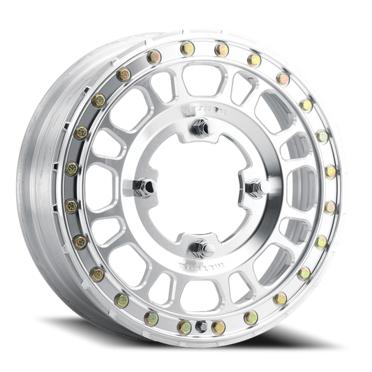 Aluminum Wheels 15x5 MR412 Beadlock UTV Bolt Pattern 4 On 156 Offset 43 Lip Size 0 Machined Raw Machined Method