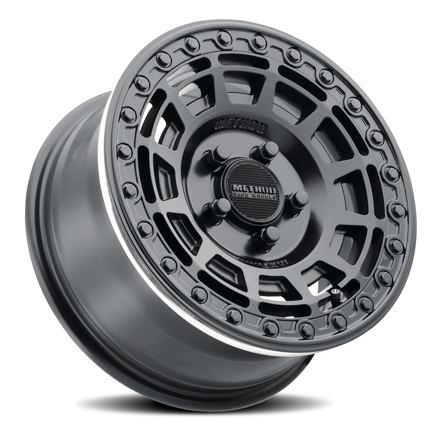 Aluminum Wheels 15x10 MR415 Beadlock UTV Matte Black MB Gloss Black Ring Method