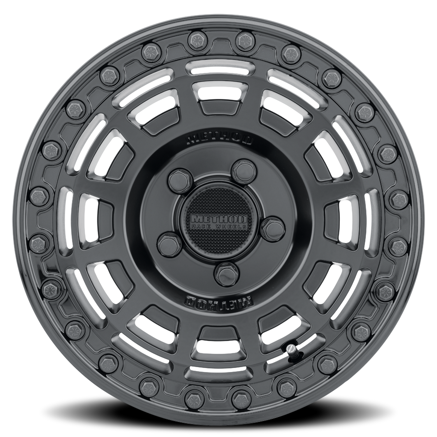 Aluminum Wheels 15x10 MR415 Beadlock UTV Matte Black MB Gloss Black Ring Method