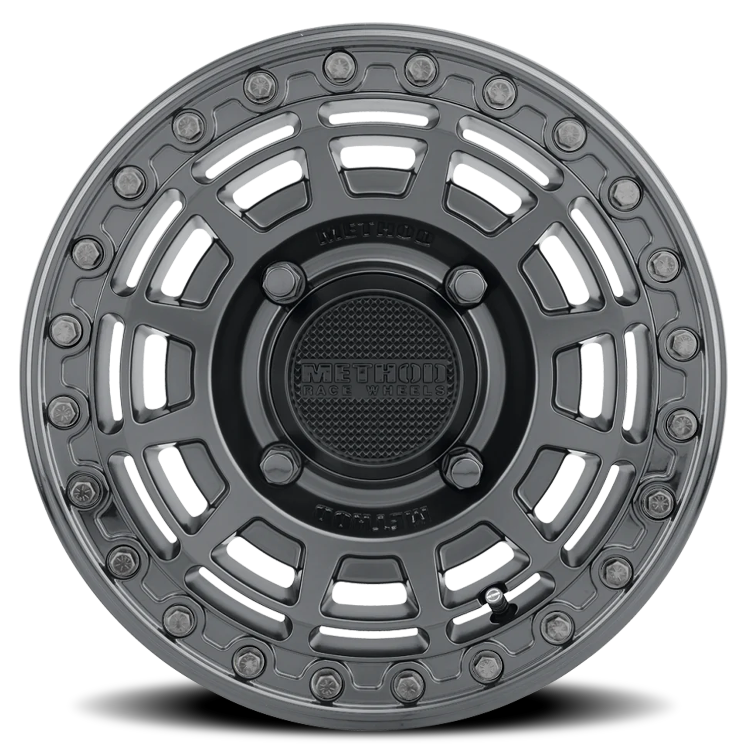 Aluminum Wheels 15x10 MR415 Beadlock UTV Matte Black MB Gloss Black Ring Method