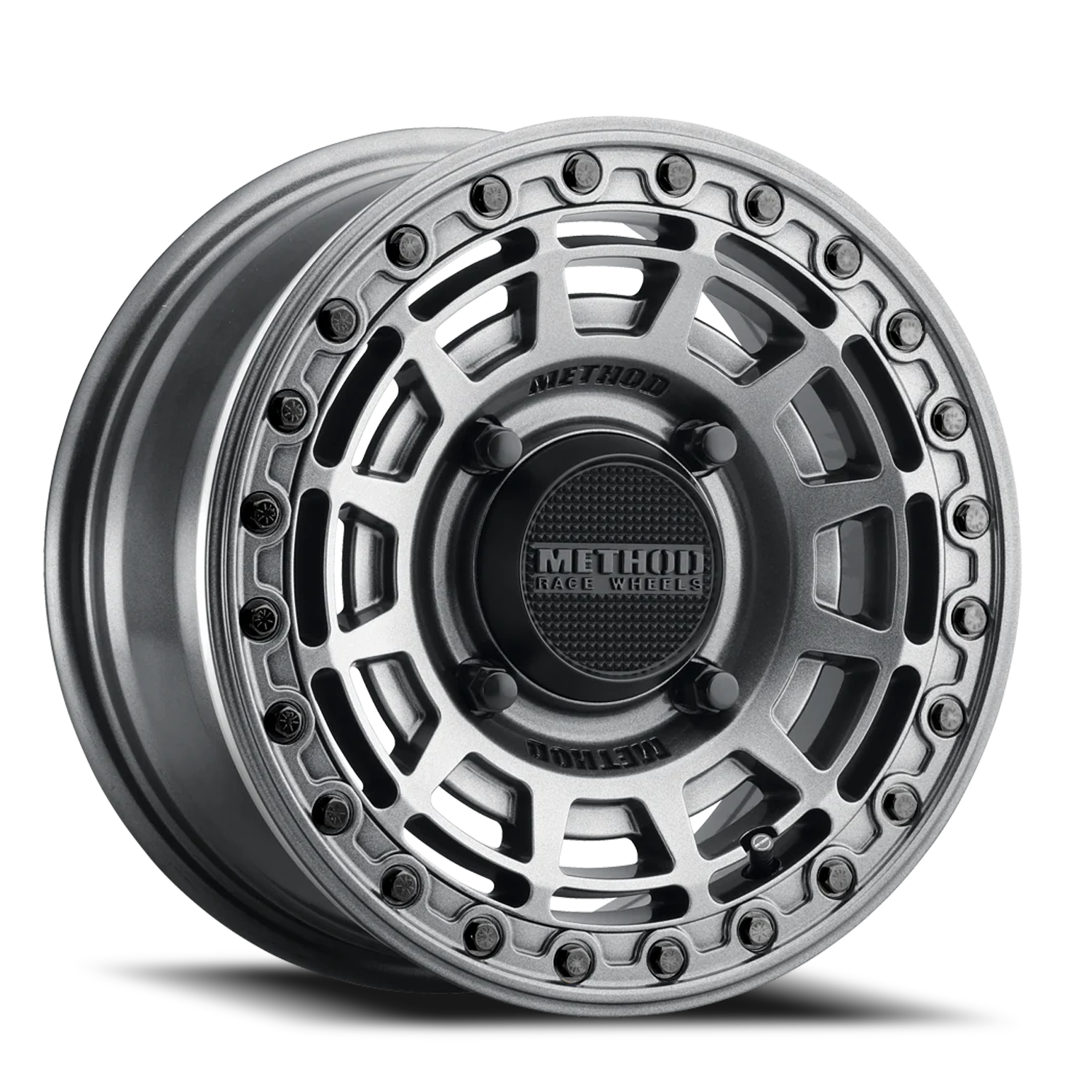 Aluminum Wheels 15x10 MR415 Beadlock UTV Graphite GY Gloss Graphite Ring Method