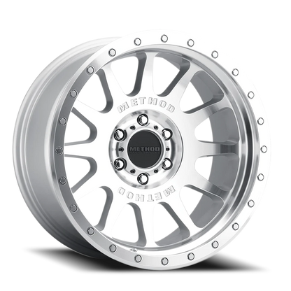 Aluminum Wheels 20x10 NV MR605 Bolt Pattern 8 On 170 Offset -24 Lip Size 2.83 Machined Silver SL Clear Coat Method