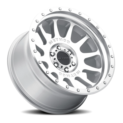 Aluminum Wheels 20x10 NV MR605 Bolt Pattern 8 On 170 Offset -24 Lip Size 2.83 Machined Silver SL Clear Coat Method