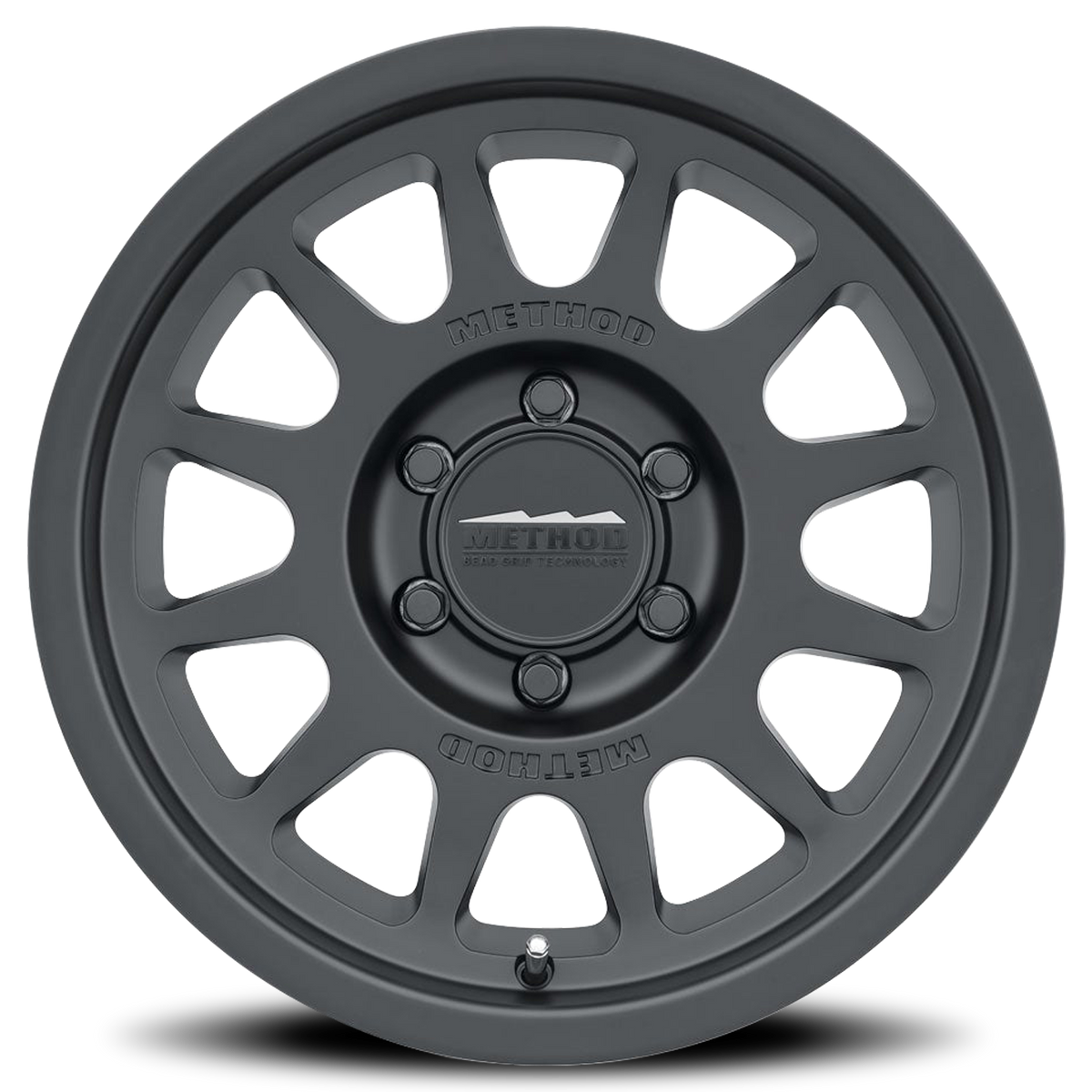 Aluminum Wheels 16x6.5 Bead Grip MR703 Bolt Pattern 6 On 180 Offset 90 Lip Size 0 Matte Black MB Method