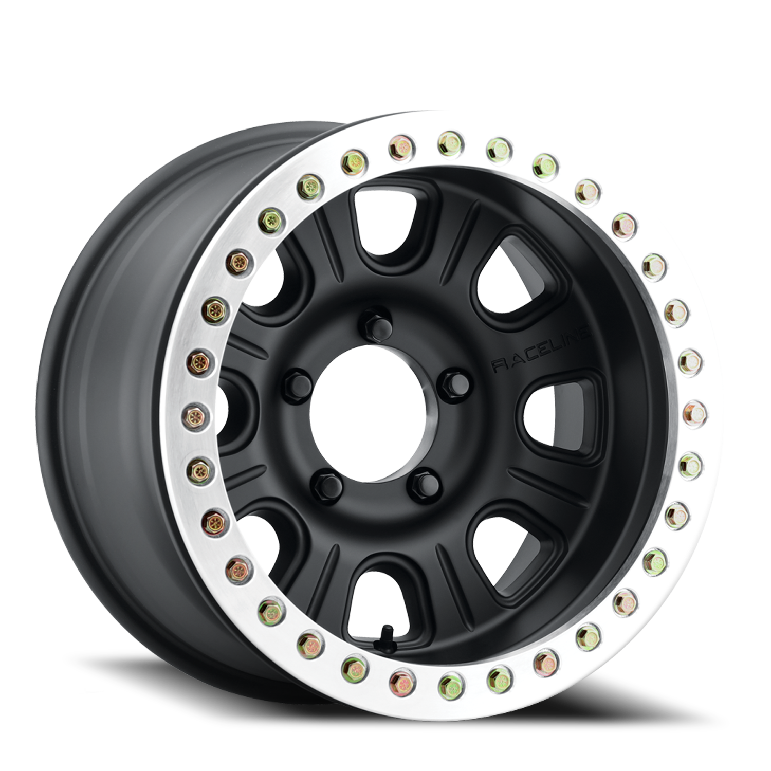 Aluminum Wheels 17x9.5 Monster Beadlock RT231 Black Machined Face Raceline Wheels