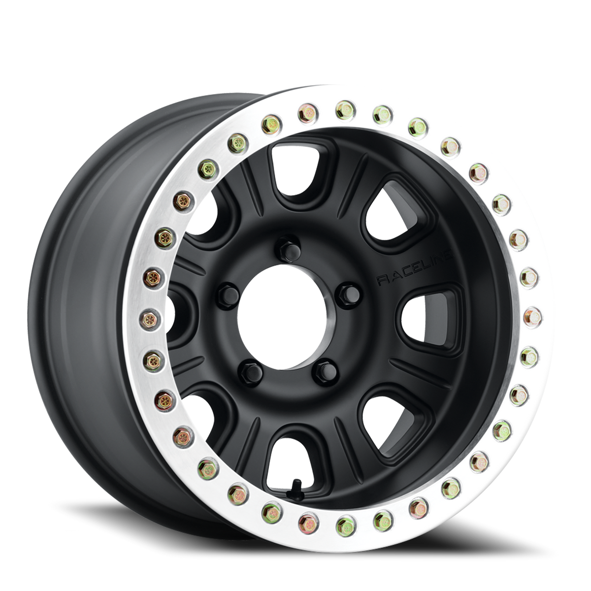 Aluminum Wheels 17x9.5 Monster Beadlock RT231 Black Machined Face Raceline Wheels