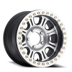Aluminum Wheels 17x8.5 Monster Beadlock RT232 Black Machined Face Raceline Wheels