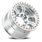 Aluminum Wheels 17x9.5 Monster Beadlock RT233 Silver Machined Raceline Wheels