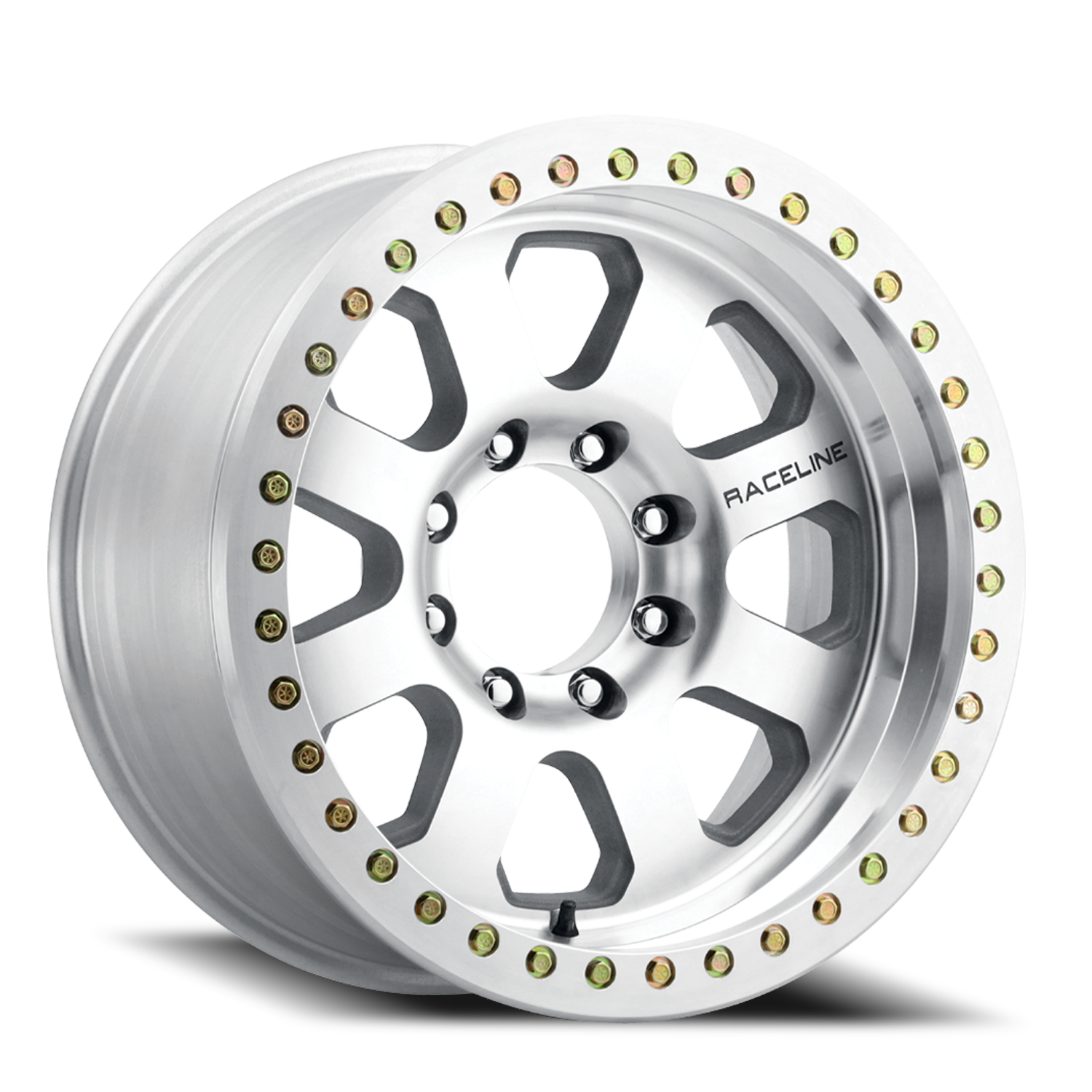 Aluminum Wheels 20x10 Avenger Beadlock RT260M Silver Machined Raceline Wheels