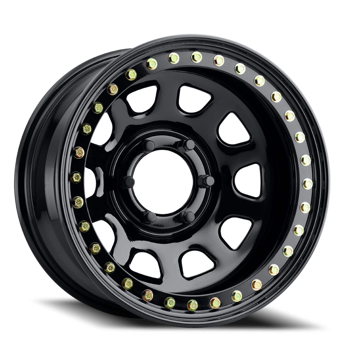 Aluminum Wheels 17x9.5 Black Daytona RT51 Gloss Black Beadlock Raceline Wheels