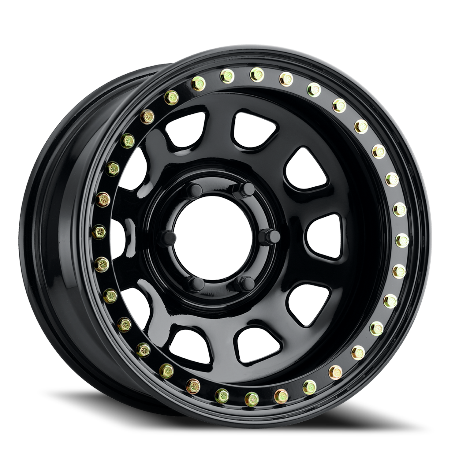 Aluminum Wheels 17x9.5 Black Daytona RT51 Gloss Black Beadlock Raceline Wheels