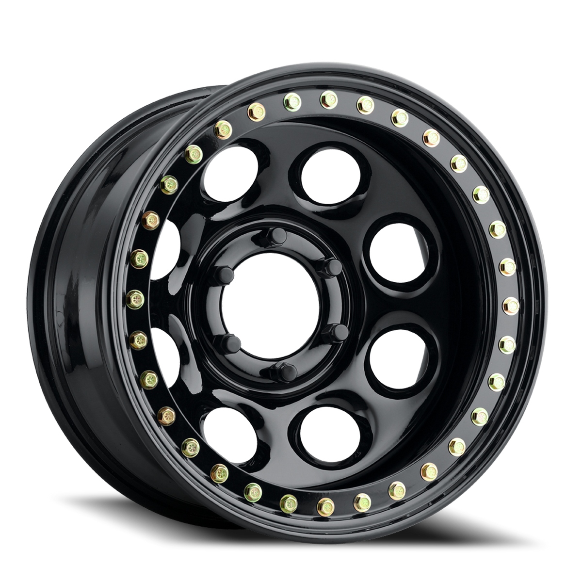 Aluminum Wheels 15x10 Rock 8 RT81 Gloss Black Beadlock Raceline Wheels