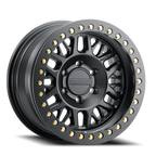 Aluminum Wheels 17x9 Ryno Cast Beadlock RT951B Satin Black Black Beadlock Ring Raceline Wheels