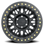 Aluminum Wheels 17x9 Ryno Cast Beadlock RT951B Satin Black Black Beadlock Ring Raceline Wheels
