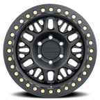 Aluminum Wheels 17x9 Ryno Cast Beadlock RT951B Satin Black Black Beadlock Ring Raceline Wheels