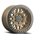 Aluminum Wheels 17x9 Ryno Cast Beadlock RT951BZ Textured Matte Bronze Black Beadlock Ring Raceline Wheels