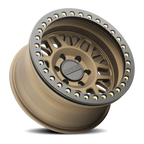 Aluminum Wheels 17x9 Ryno Cast Beadlock RT951BZ Textured Matte Bronze Black Beadlock Ring Raceline Wheels
