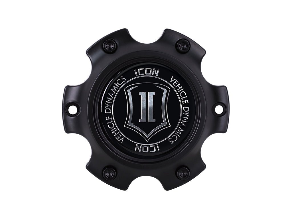 Alpha Low Pro Center Cap 6X135 Black, ICON Alloys