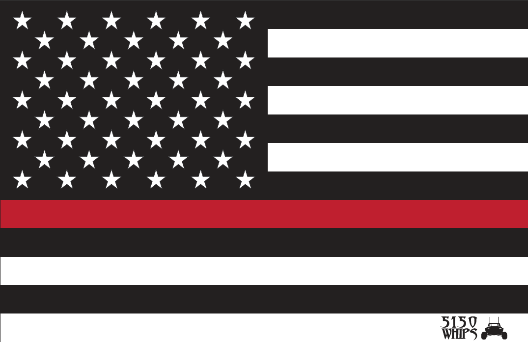 5150 Whips Heavy Duty American Flag (Red Line)-LTW Motorsports