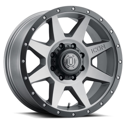 ICON Rebound 20x9 8x6.5in 12mm Offset 5.5in BS Titanium Wheel-LTW Motorsports
